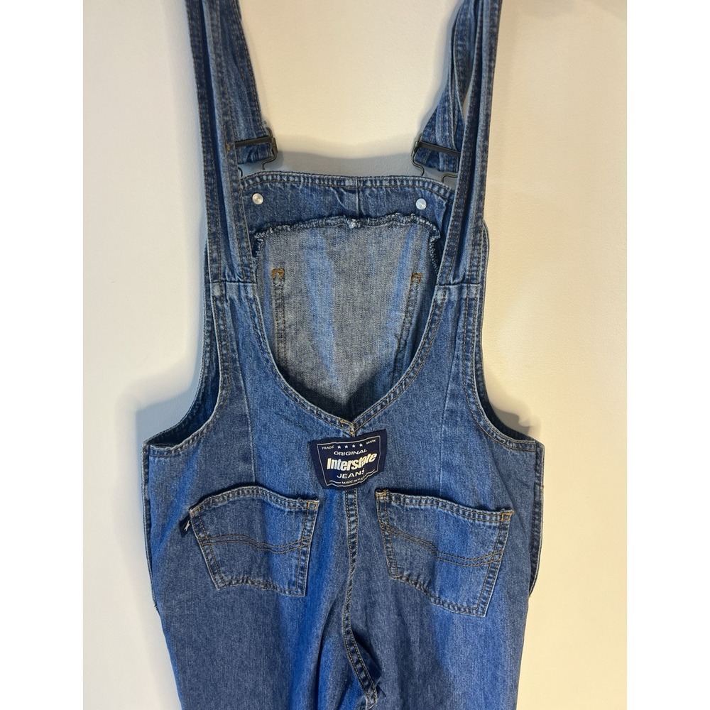 Vtg Y2K Interstate Blue‎ Jean Overalls USA Women 5 Cotton Everyday Comfort
